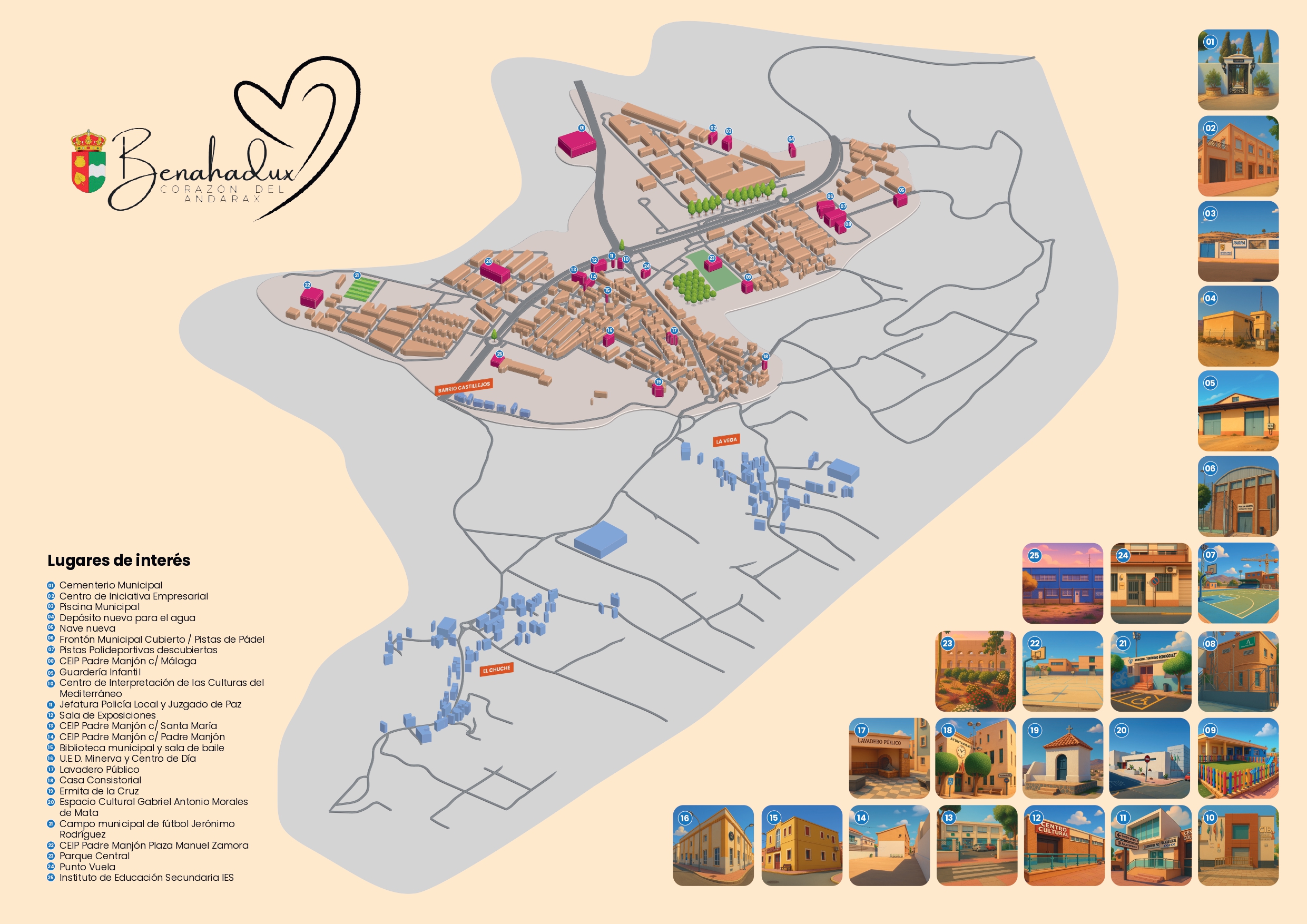 Mapa turístico de Benahadux